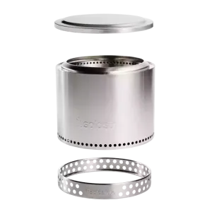 Solo Stove Stainless Steel Bonfire Essential Bundle 2.0 - Portable &amp; "Smokeless"