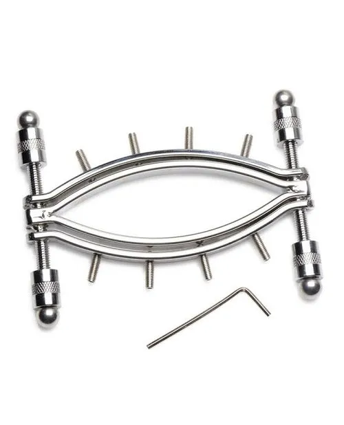 Spread 'Em Poker Stainless Steel Labia Clamp with Adjustable Pressure Screws
