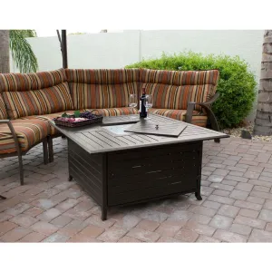 Square Extruded Aluminum Firepit with Lid