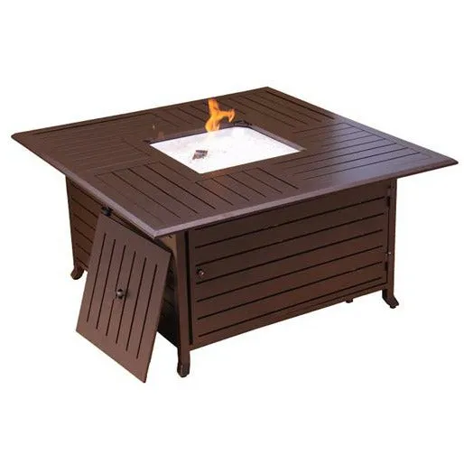 Square Extruded Aluminum Firepit with Lid