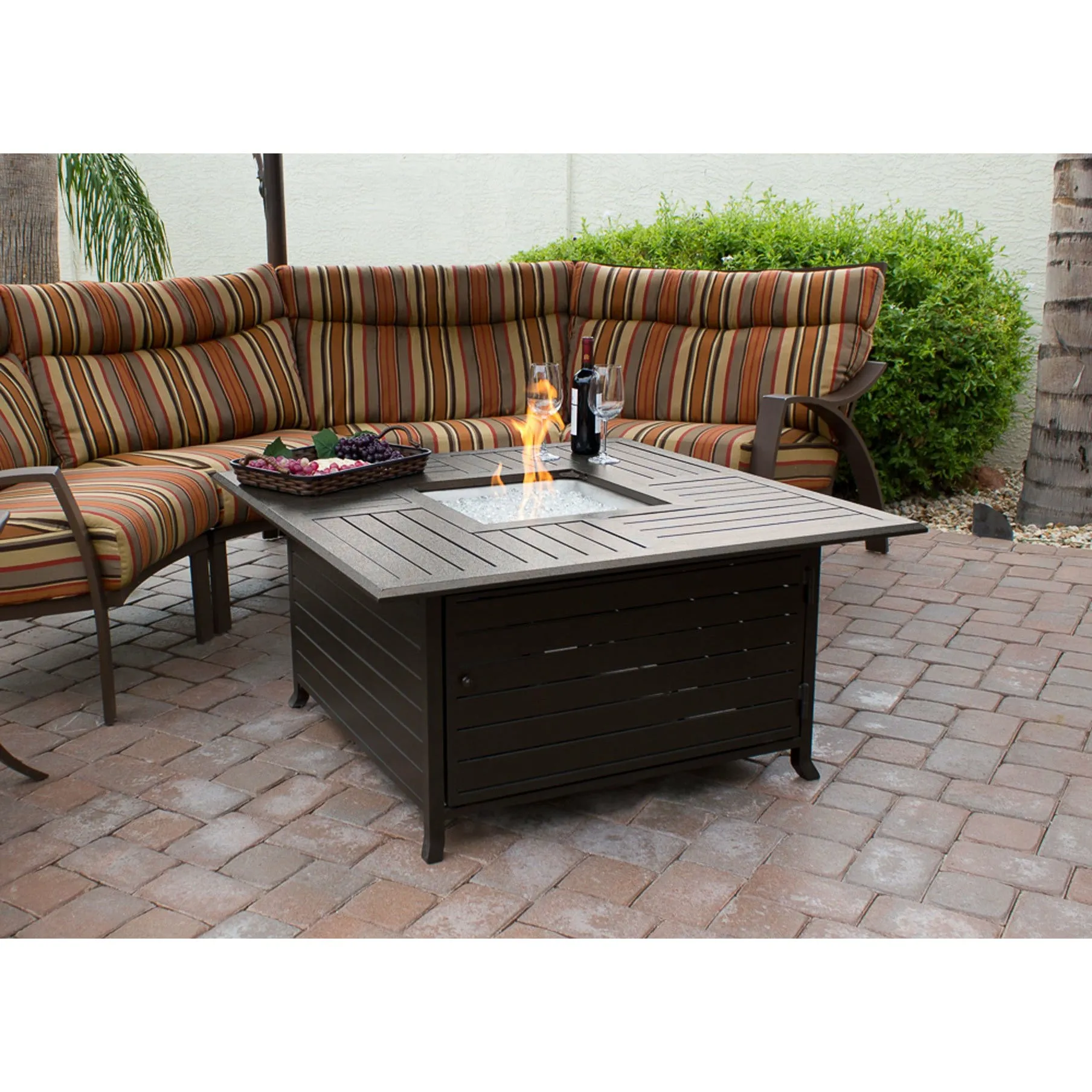 Square Extruded Aluminum Firepit with Lid