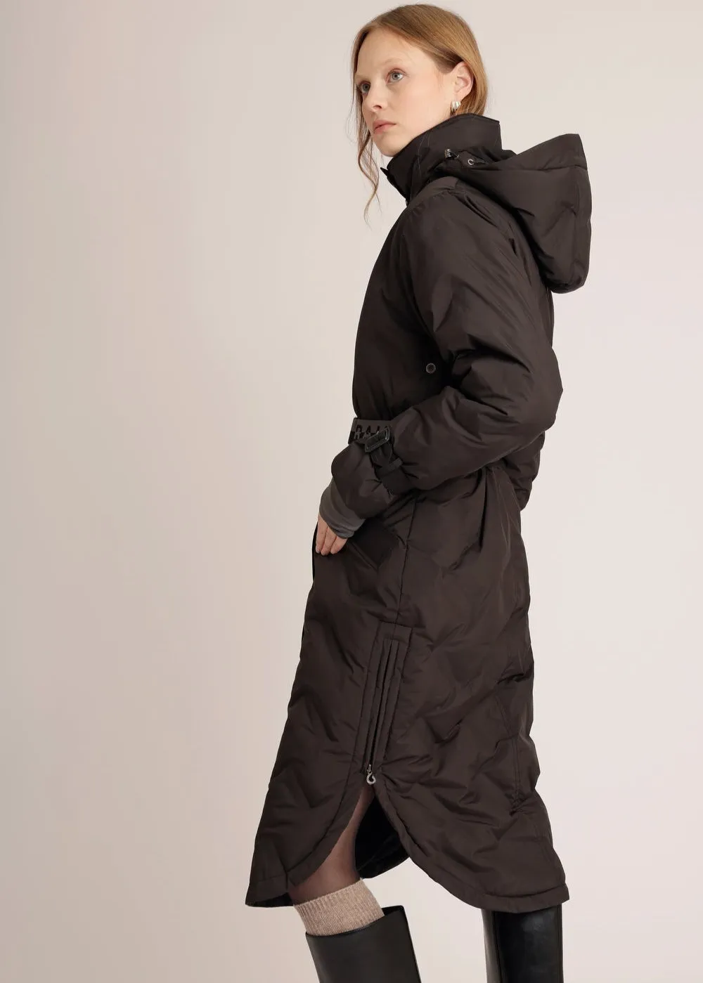 Waterproof Puffer Poncho - Black