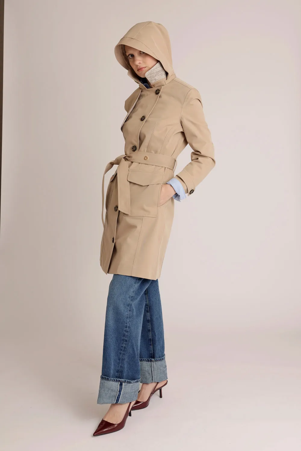 Waterproof Tailored Trenchcoat - Beige
