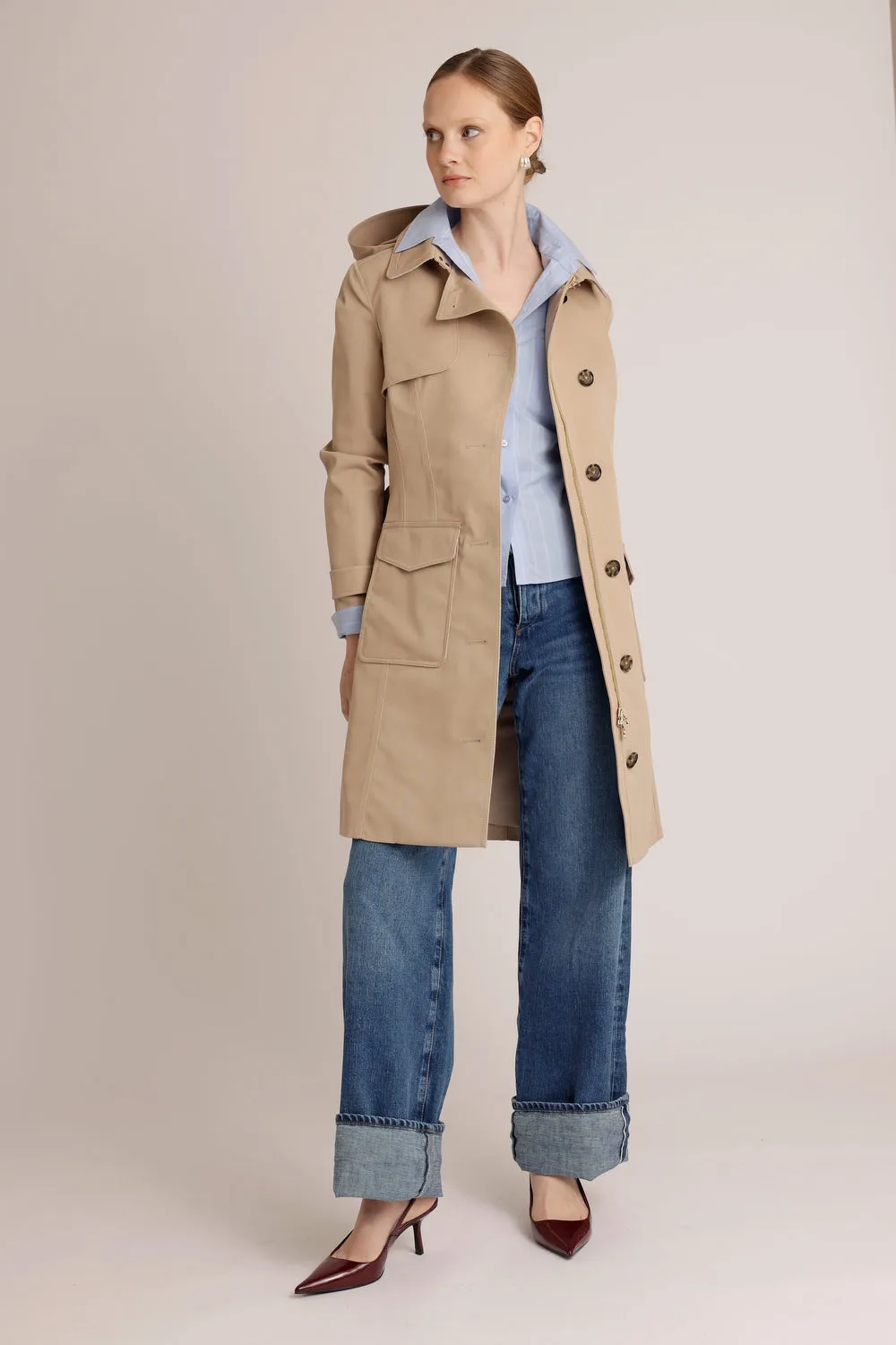 Waterproof Tailored Trenchcoat - Beige