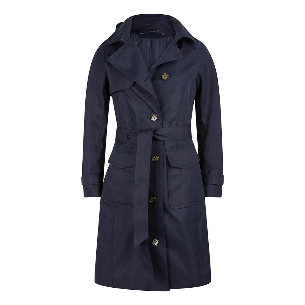 Waterproof Tailored Trenchcoat Navy - Matte