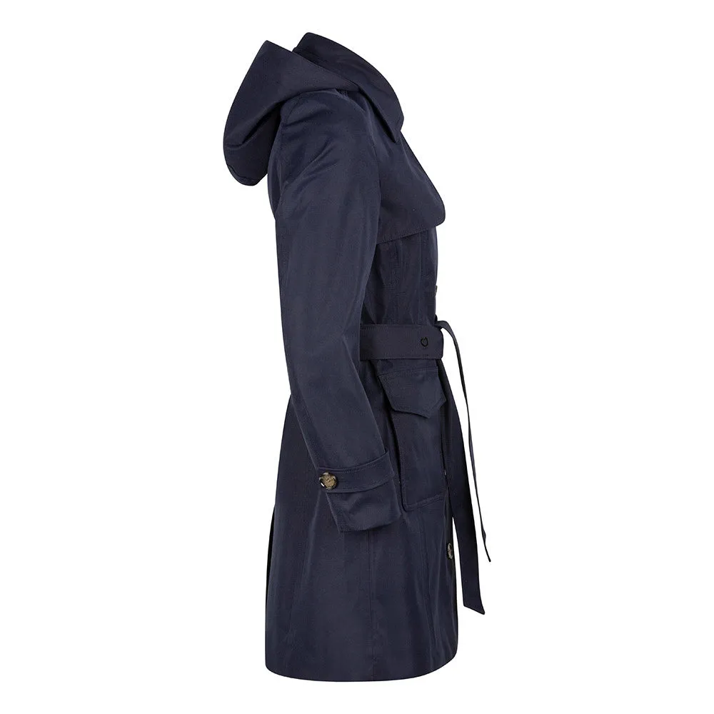 Waterproof Tailored Trenchcoat Navy - Matte