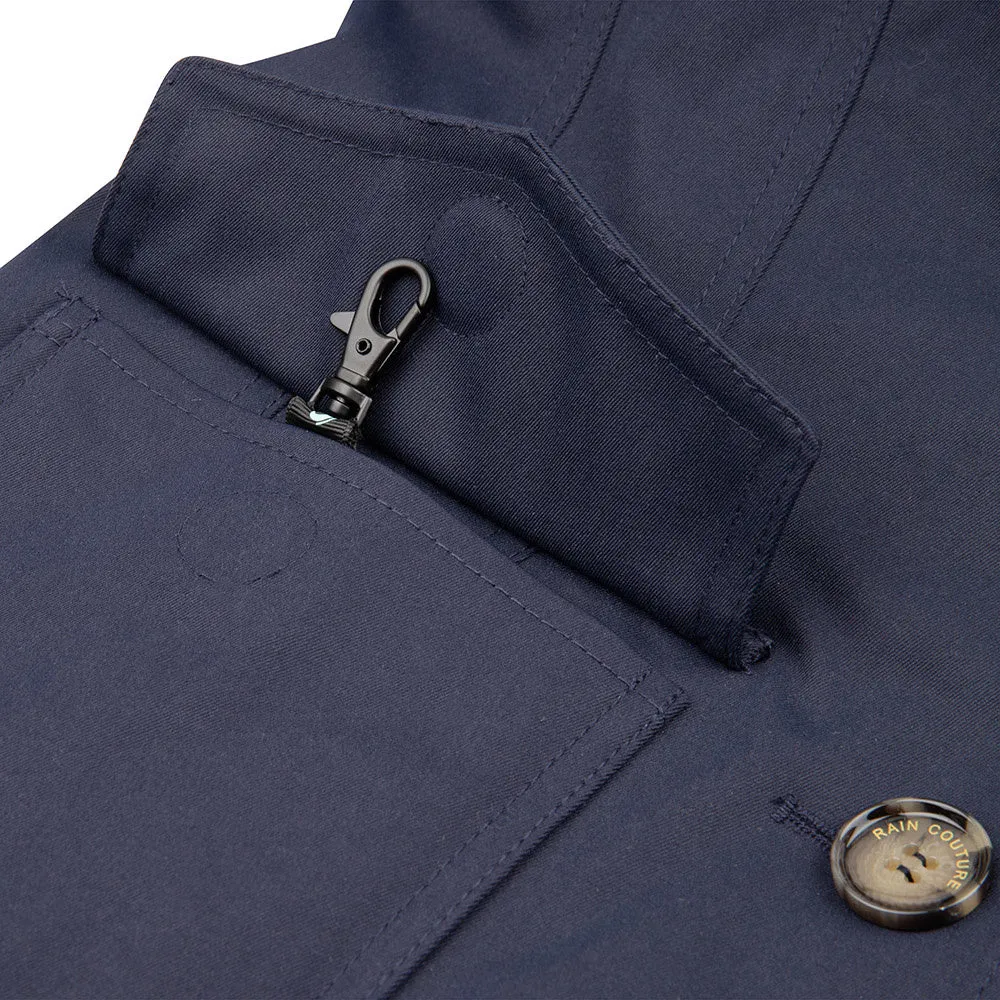 Waterproof Tailored Trenchcoat Navy - Matte