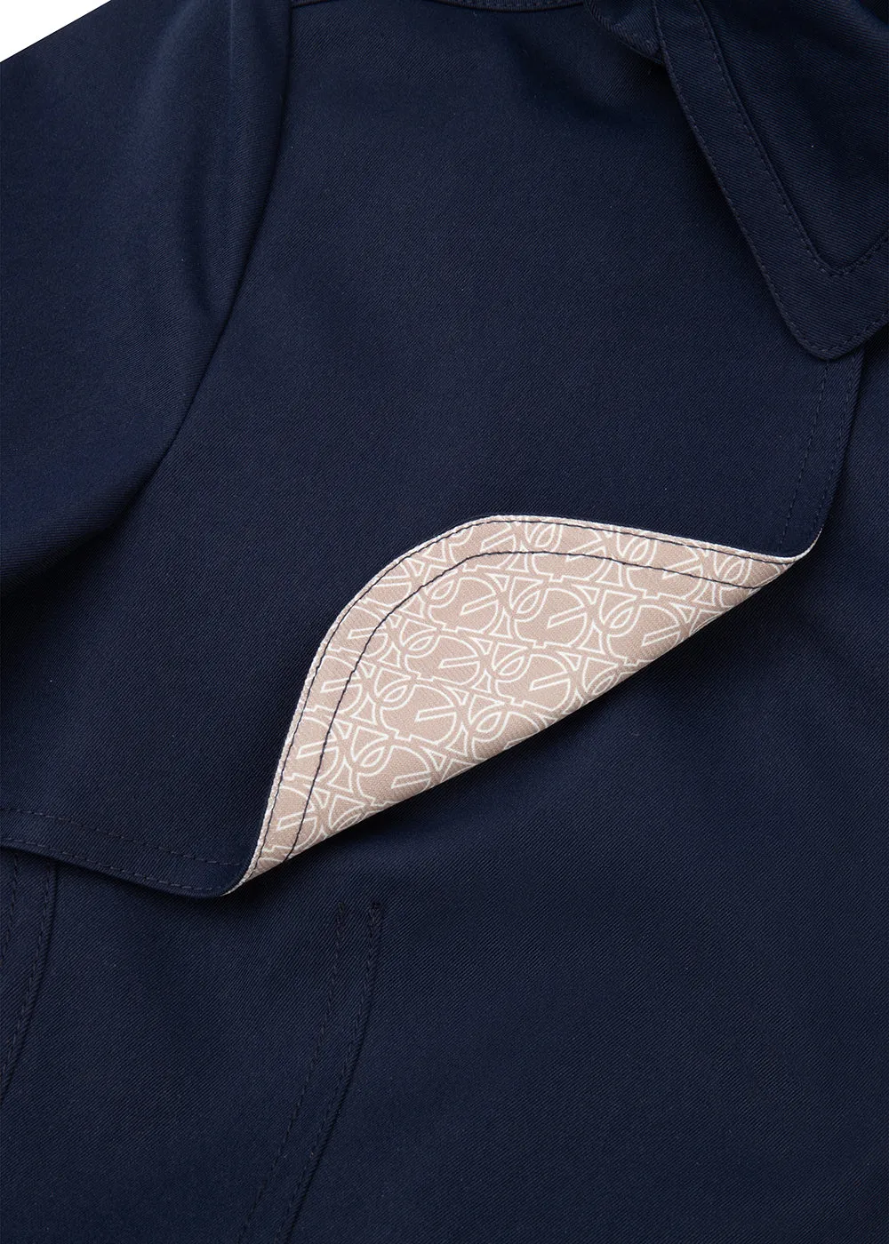 Waterproof Tailored Trenchcoat Navy - Matte