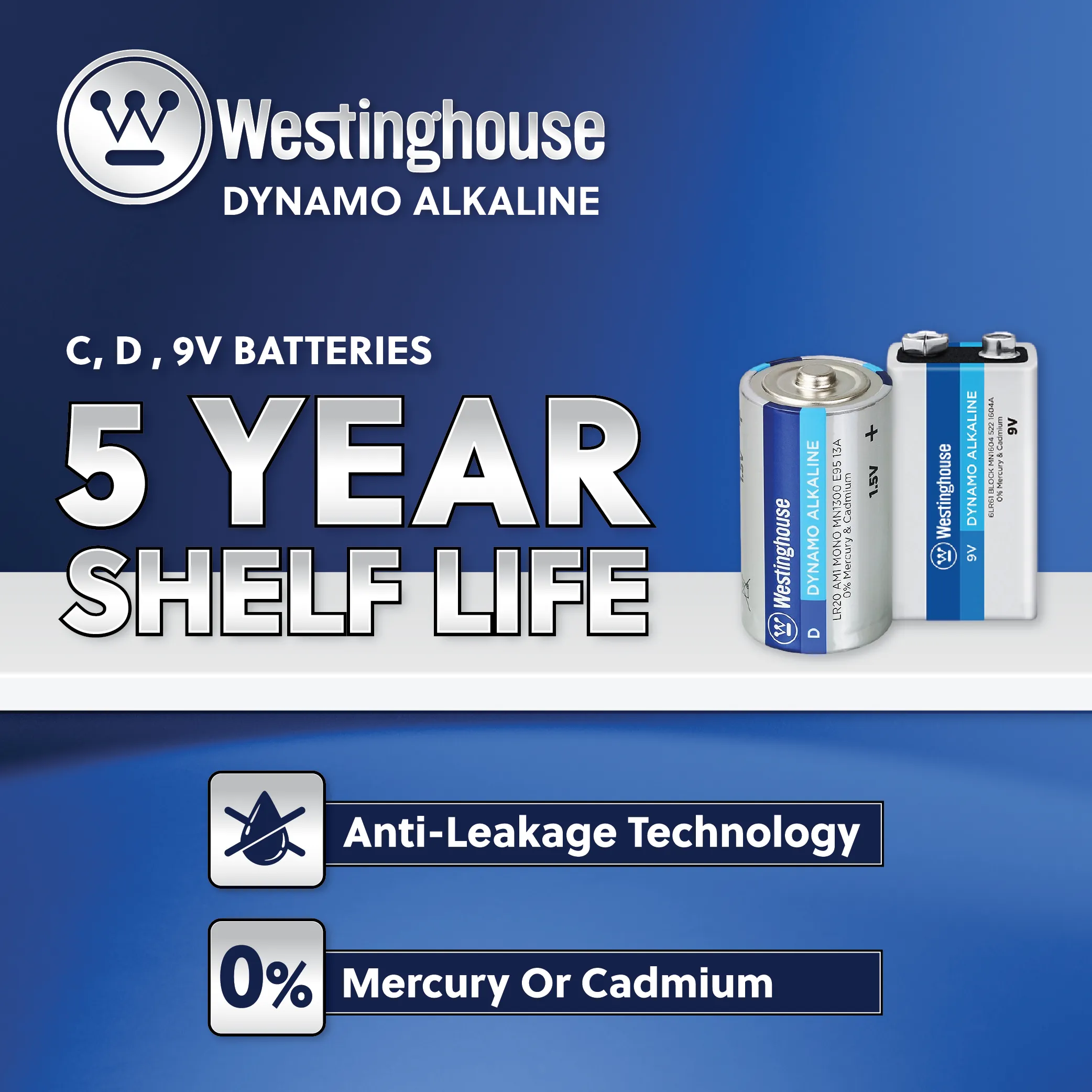 Westinghouse C Dynamo Alkaline Plastic Tub of 6