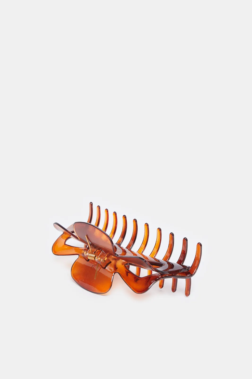 Women Brown Solid Hair Claw