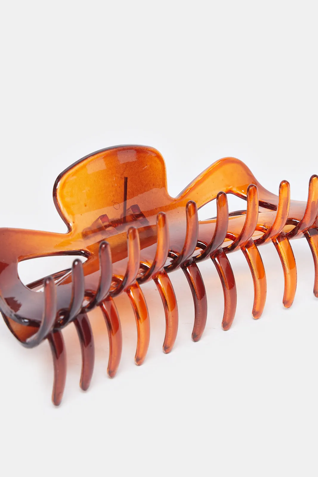 Women Brown Solid Hair Claw