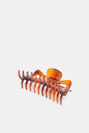 Women Brown Solid Hair Claw
