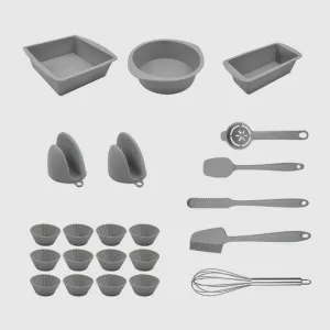 Wooden Handle Silicone Kitchen-مجموعة أدوات مطبخ